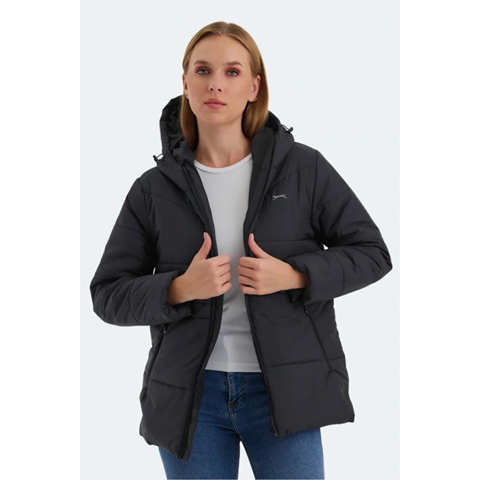 Slazenger ST24JK003-500 Callu Şişme Mont Siyah