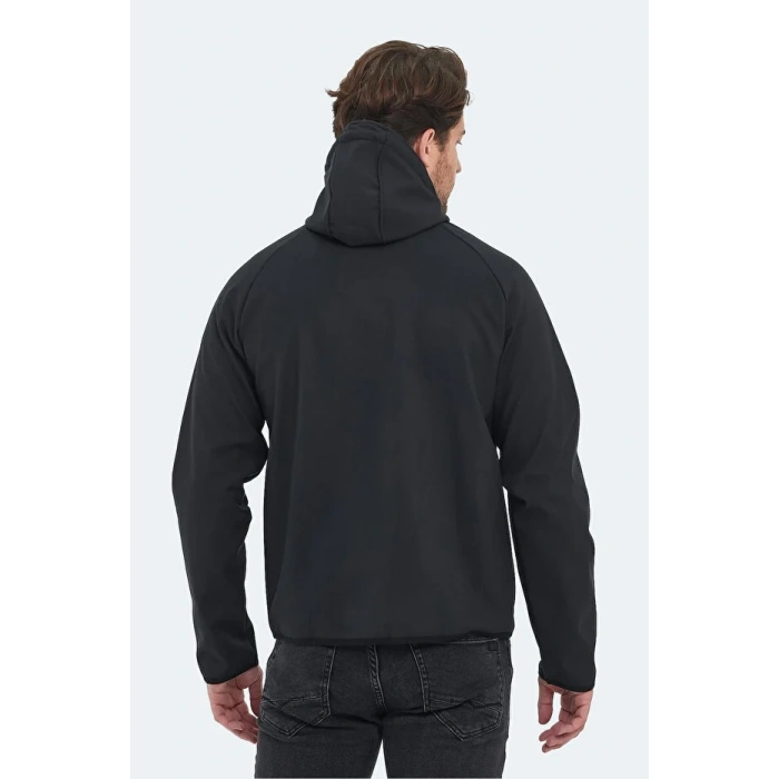 Slazenger ST23JE036-500 Rangi Kapüşonlu Mont Siyah