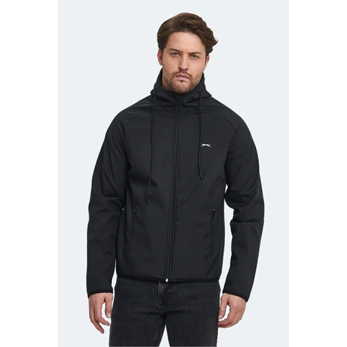 Slazenger ST23JE036-500 Rangi Kapüşonlu Mont Siyah