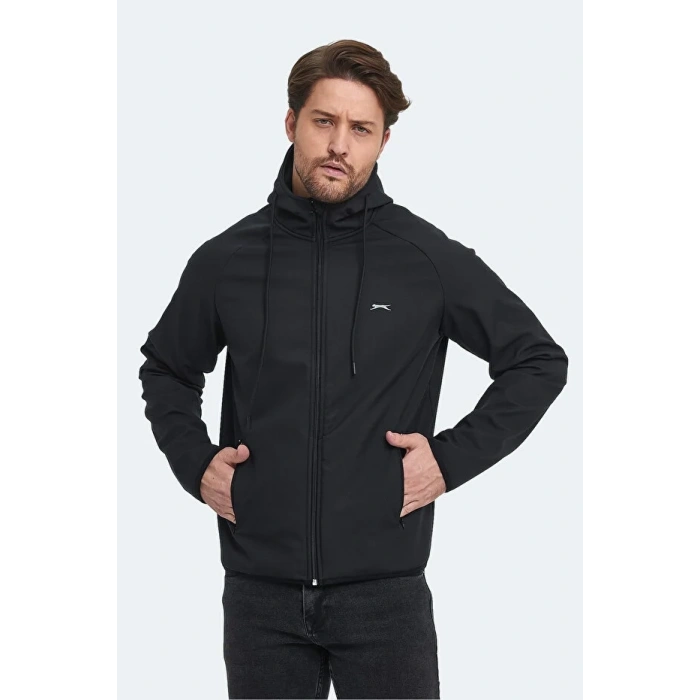 Slazenger ST23JE036-500 Rangi Kapüşonlu Mont Siyah