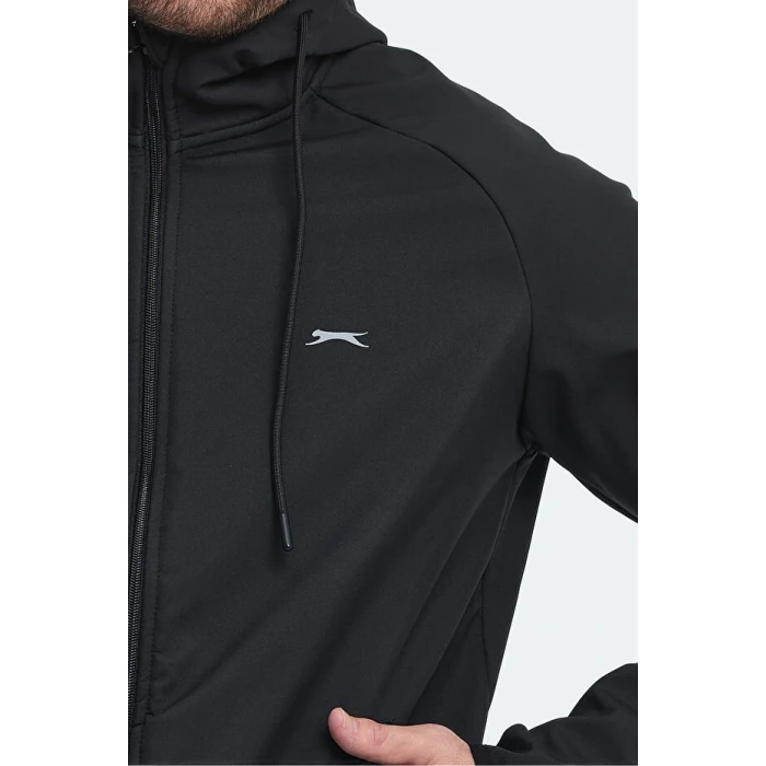 Slazenger ST23JE036-500 Rangi Kapüşonlu Mont Siyah