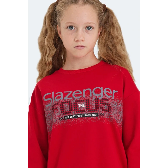 Slazenger LAST ST24WC002-600 Sweat Kırmızı