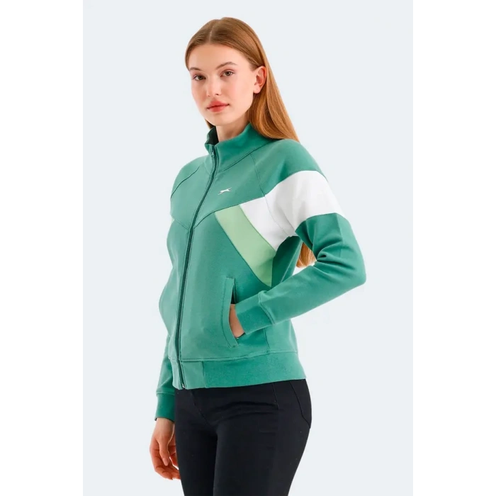 Slazenger Victory ST24WK013-888 Sweatshirt Yeşil