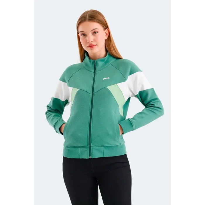 Slazenger Victory ST24WK013-888 Sweatshirt Yeşil