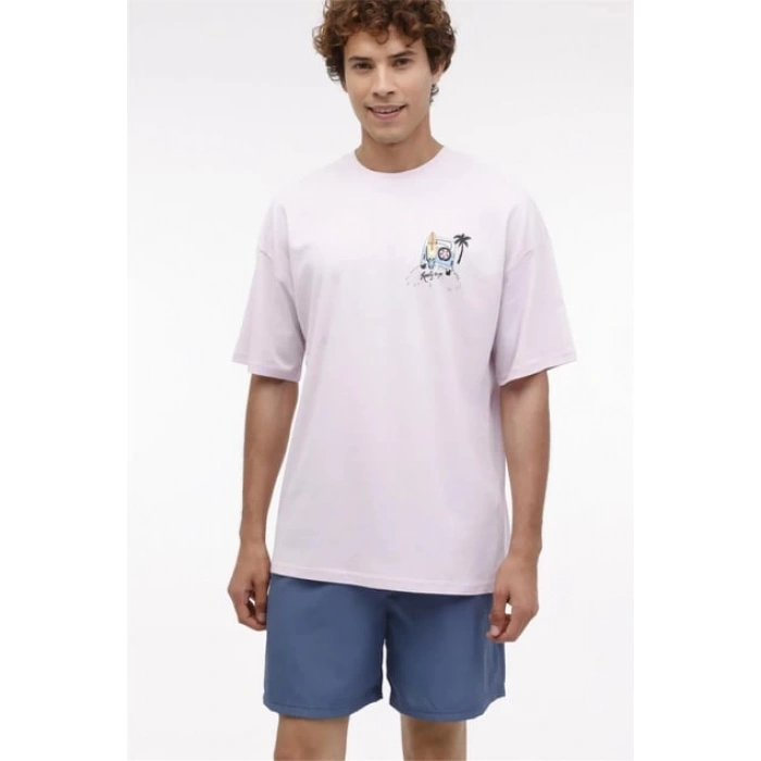 KINETIX ML MACK 11BCH-212 Lila T-Shirt