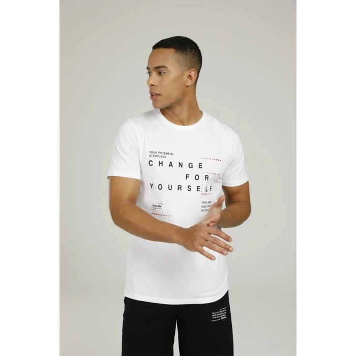Kinetix SN995 Slogan T-Shirt 2 Fx Beyaz
