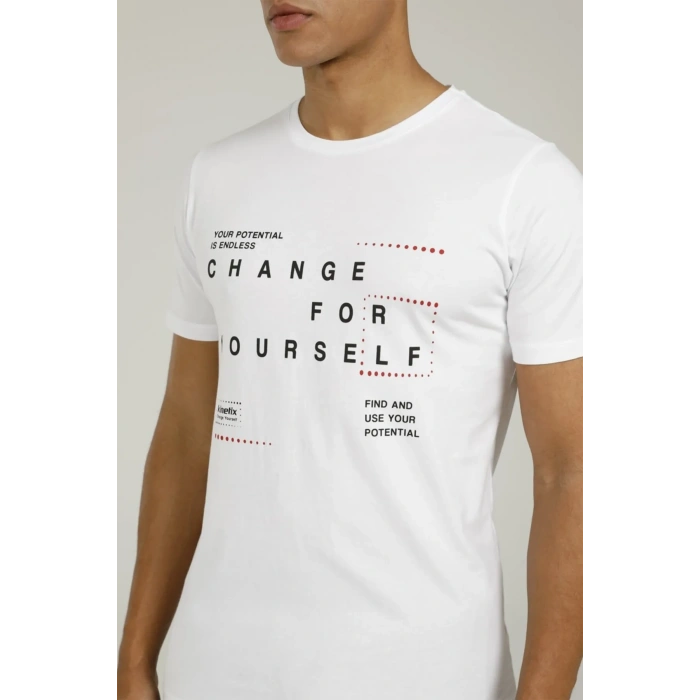 Kinetix SN995 Slogan T-Shirt 2 Fx Beyaz