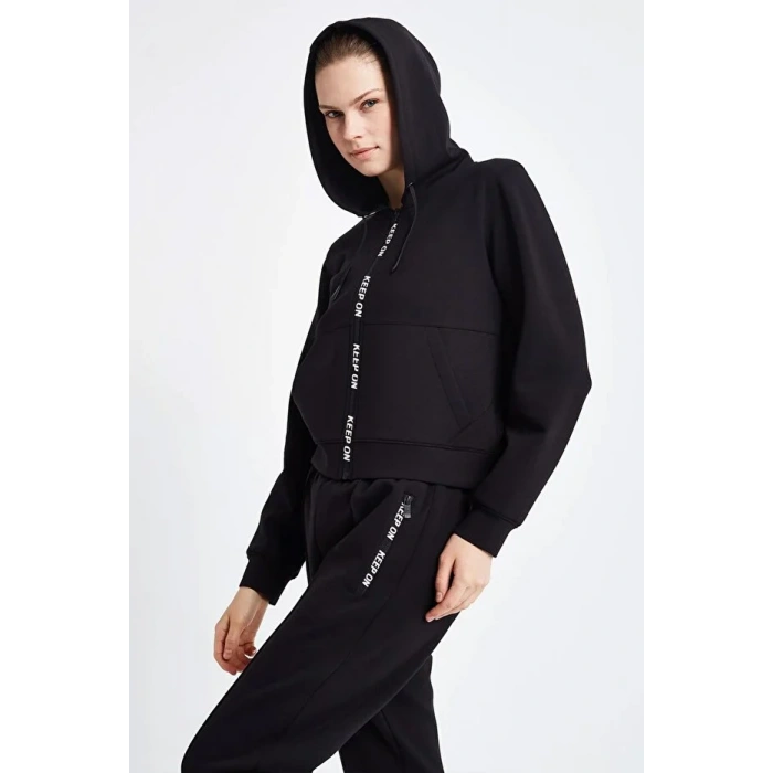 Lescon 24N-2136 Kapşonlu Üst Siyah