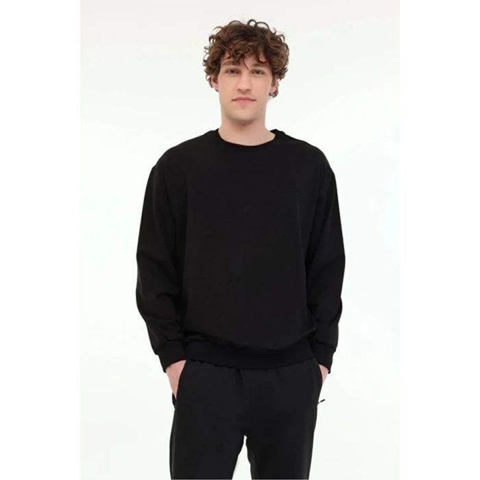 LUMBERJACK SN75 NECK SW 6PR SİYAH SWEATSHİRT