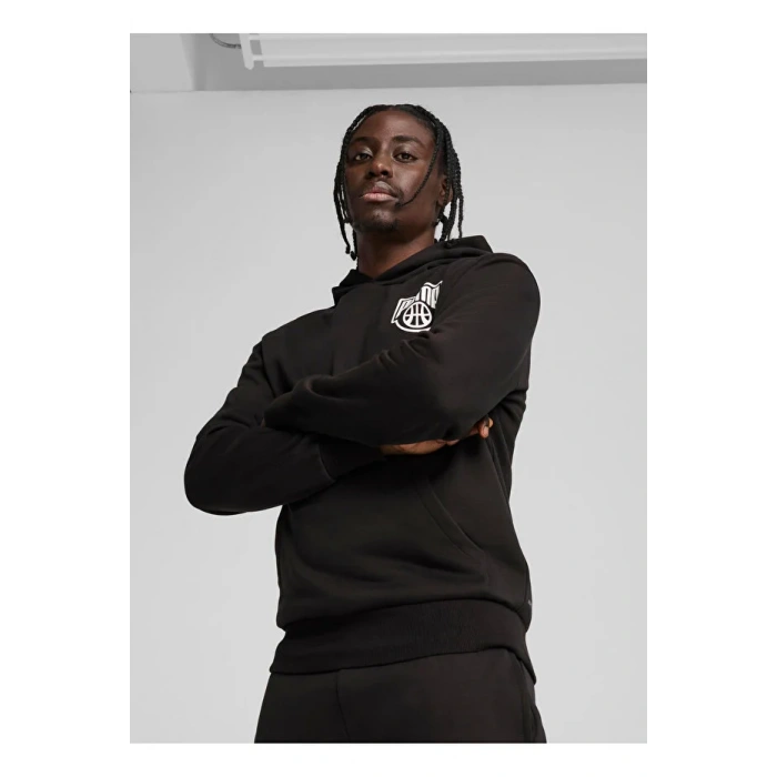 Puma 630290-01 Posterize Kapşonlu Eşofman Üst Siyah