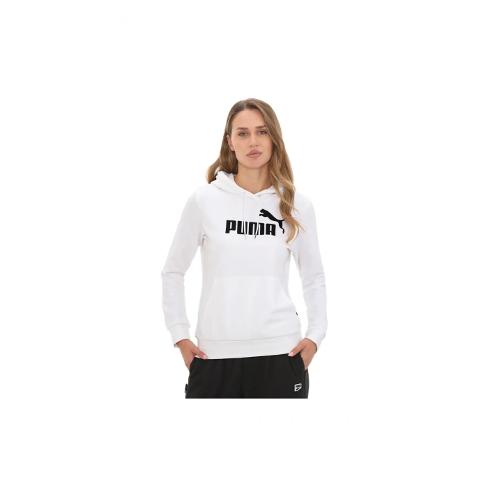 Puma Ess Logo Hoodie 586791-02 Beyaz