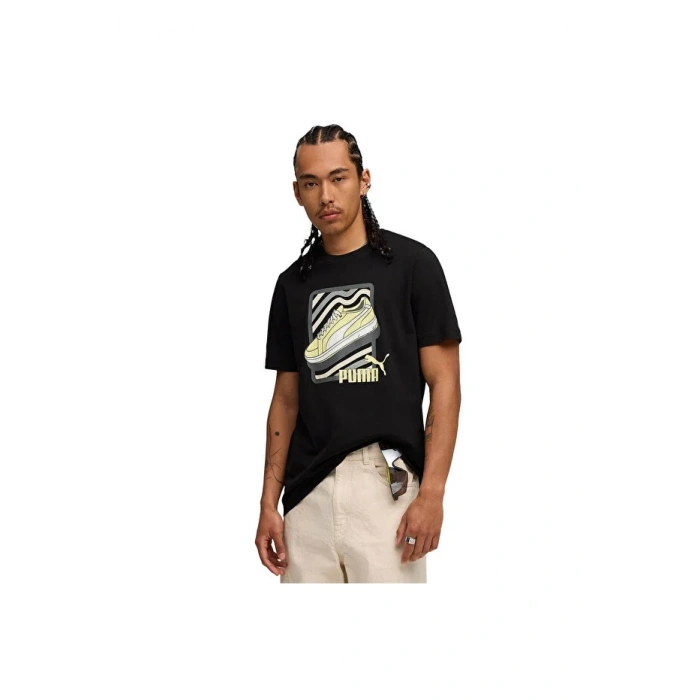 Puma Graphic Tee 688033-01 T-Shirt Siyah