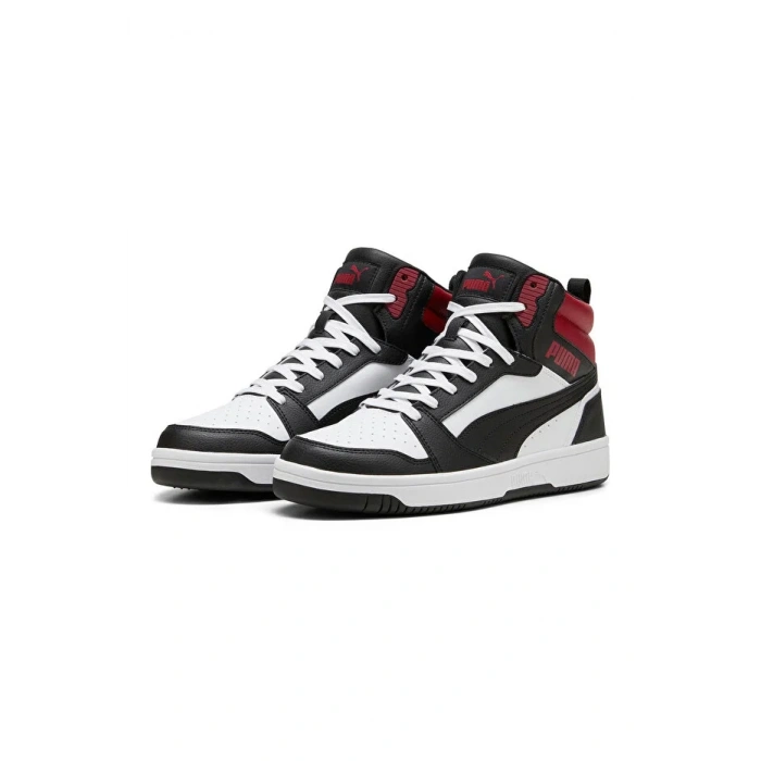 Puma Rebound v6 392326-24 Siyah Beyaz Kırmızı