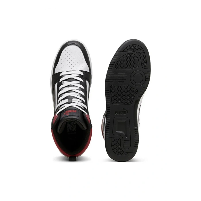 Puma Rebound v6 392326-24 Siyah Beyaz Kırmızı