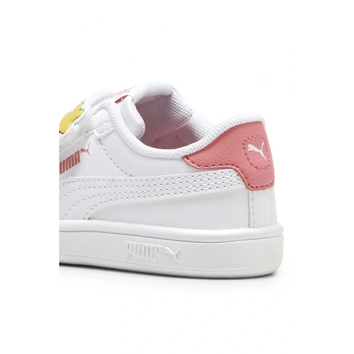 Puma Smash 3.0 Badges V Inf Beyaz-Pembe 397287-01