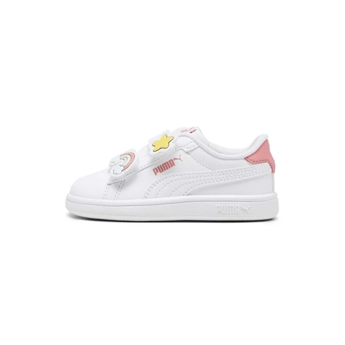 Puma Smash 3.0 Badges V Inf Beyaz-Pembe 397287-01
