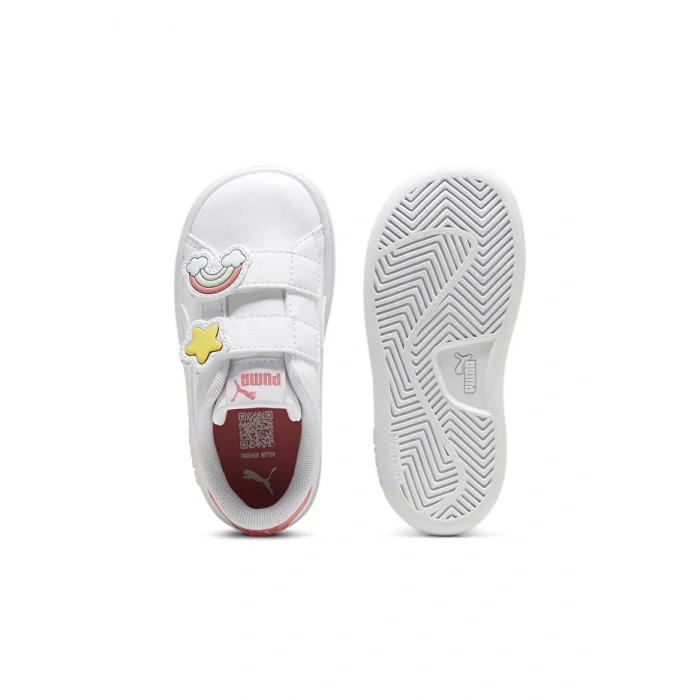 Puma Smash 3.0 Badges V Inf Beyaz-Pembe 397287-01