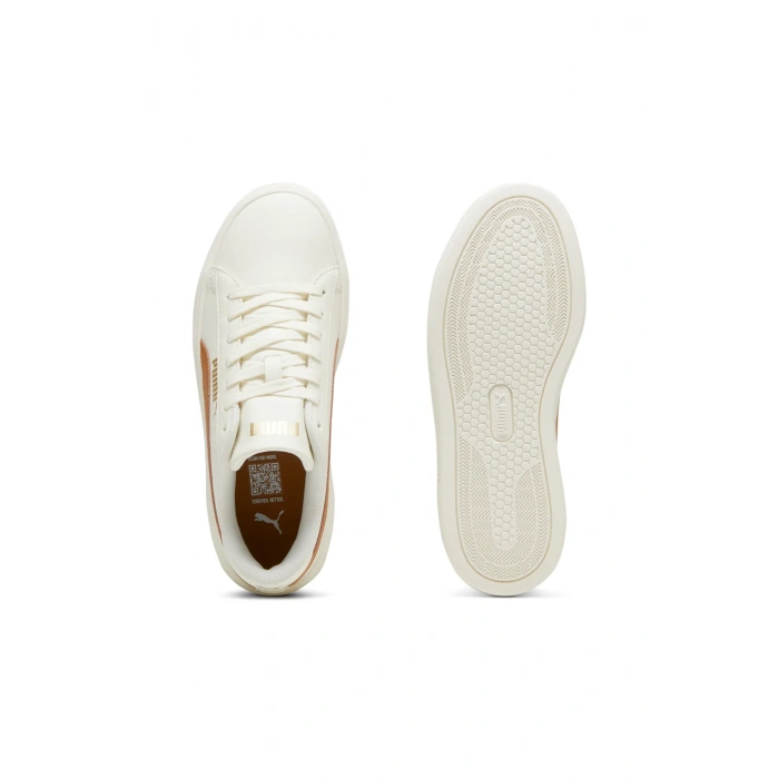 Puma Smash Platform 390758-12 Beyaz/Caramel