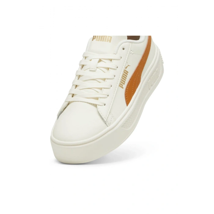 Puma Smash Platform 390758-12 Beyaz/Caramel