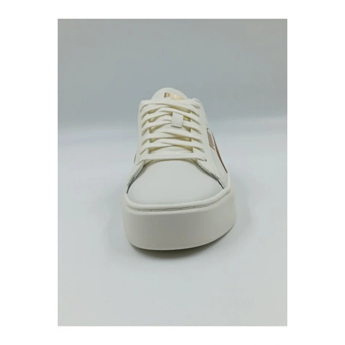 Puma Smash Platform 390758-12 Beyaz/Caramel