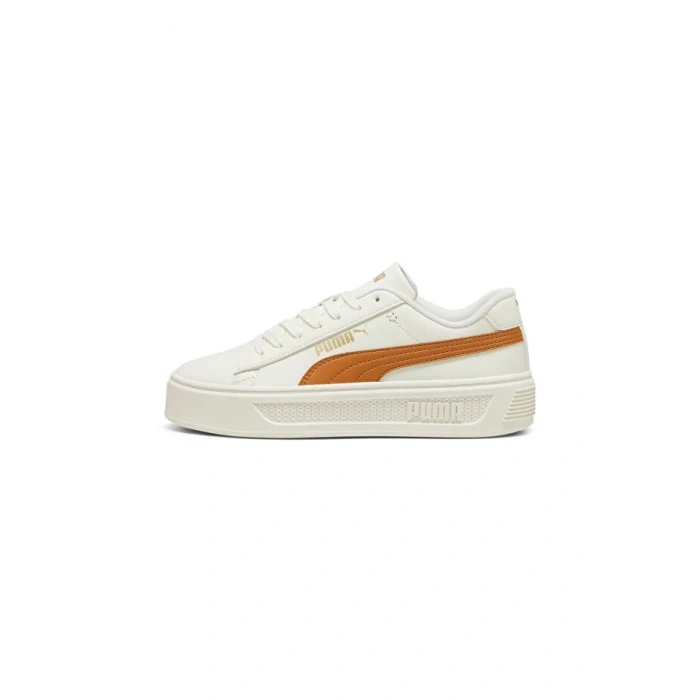 Puma Smash Platform 390758-12 Beyaz/Caramel