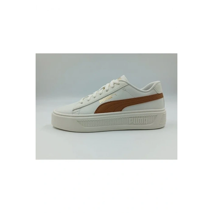 Puma Smash Platform 390758-12 Beyaz/Caramel