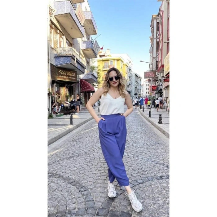 QUZU 20Y22303 ASKILI BLUZ BEYAZ