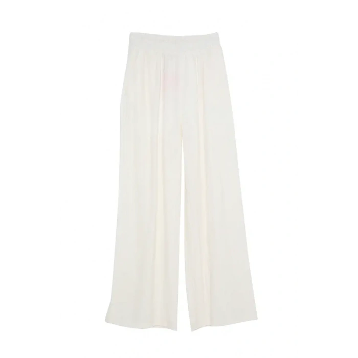 QUZU 23Y71156 KETEN PANTOLON BEJ