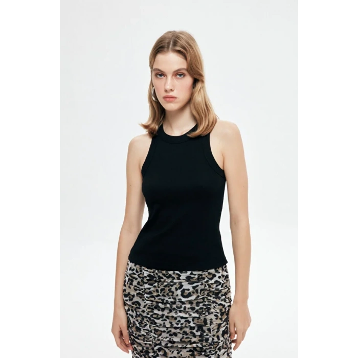 QUZU 24K60081 T-SHİRT SİYAH