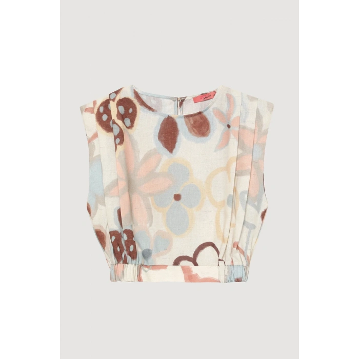 Quzu 25YBLZ00438 Bluz Bej