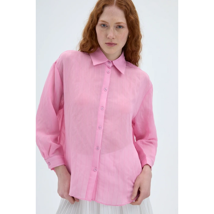 Quzu 25YGML00688 Gömlek Pembe
