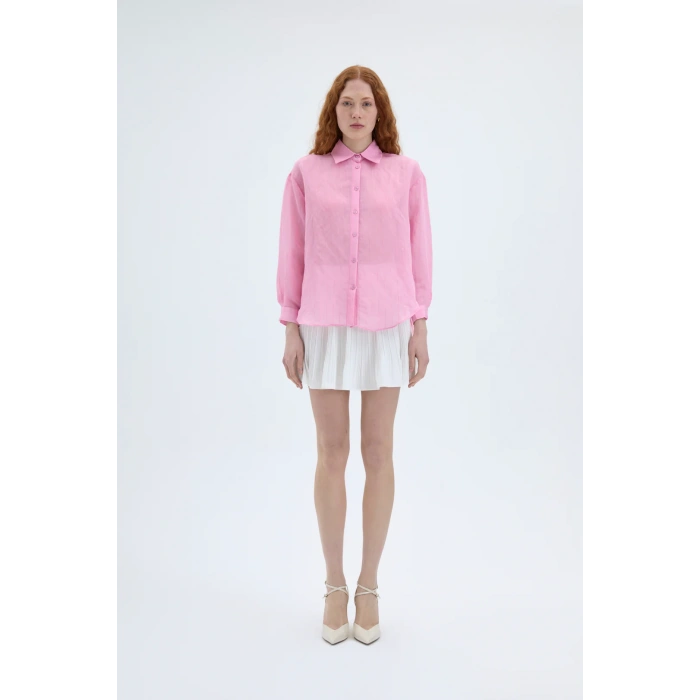 Quzu 25YGML00688 Gömlek Pembe