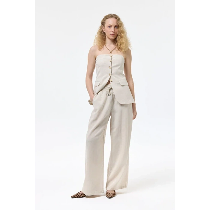 QUZU 25YPNT00298 BEJ PANTOLON