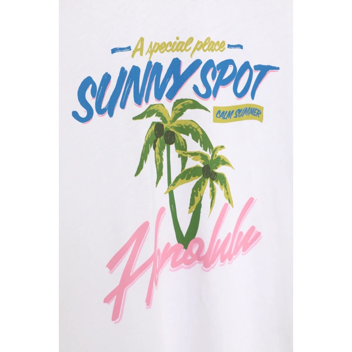 Quzu 25YTSH00493 T-Shirt Beyaz