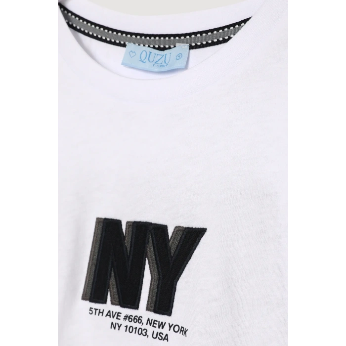 Quzu 25YTSH00508 T-Shirt Beyaz