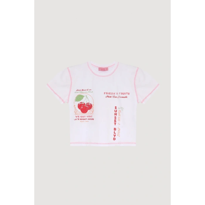 Quzu 25YTSH00510 T-Shirt Beyaz