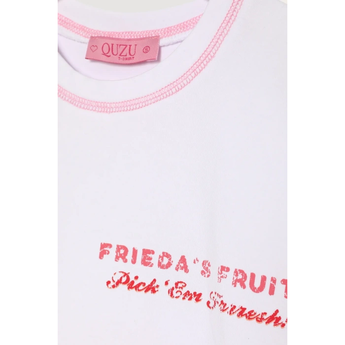 Quzu 25YTSH00510 T-Shirt Beyaz