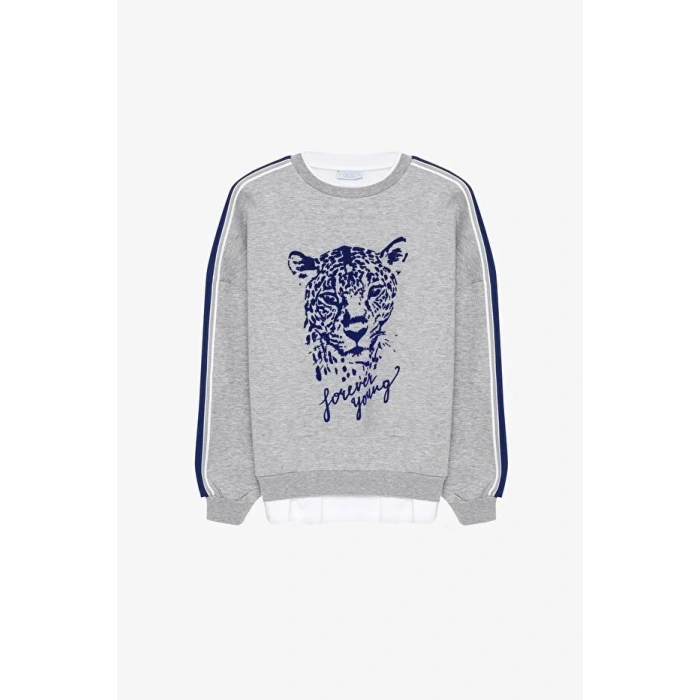 QUZU 26KSWT01335 SWEATSHİRT GRİ