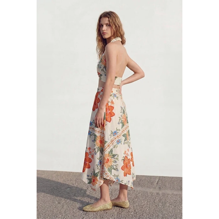 QUZU 26YBLZ02094 CROP BLUZ KREM