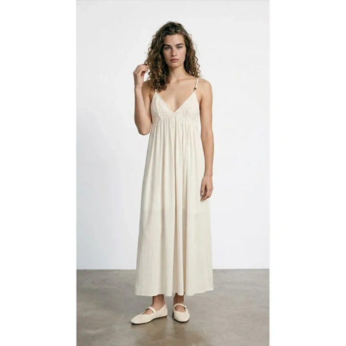 QUZU 26YELB02186 ELBİSE BEJ