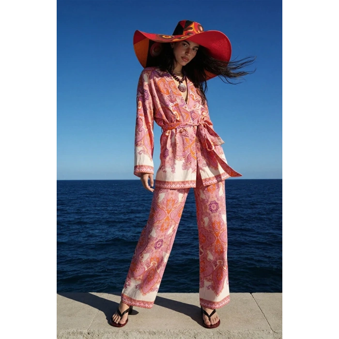 QUZU 26YPNT02252 PANTOLON PEMBE