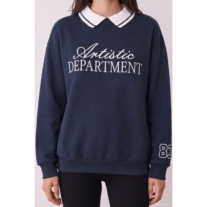 QUZU 27KSWT02528 SWEATSHİRT LACİVERT