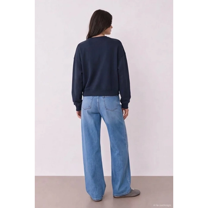 QUZU 27KSWT02839 LACİVERT SWEATSHİRT