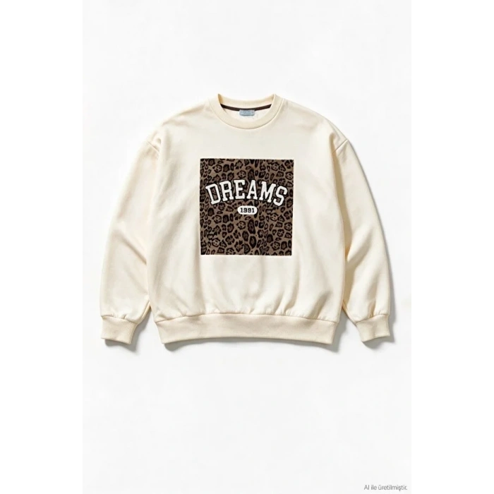 QUZU 27KSWT03084 EKRU SWEATSHİRT
