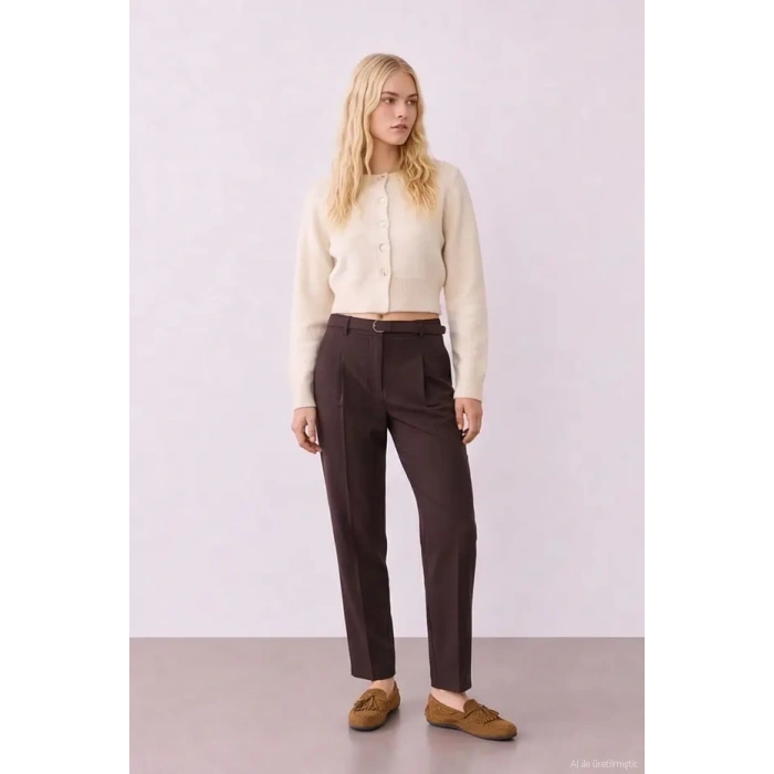 QUZU 27KTRK02821 TRİKO HIRKA KREM
