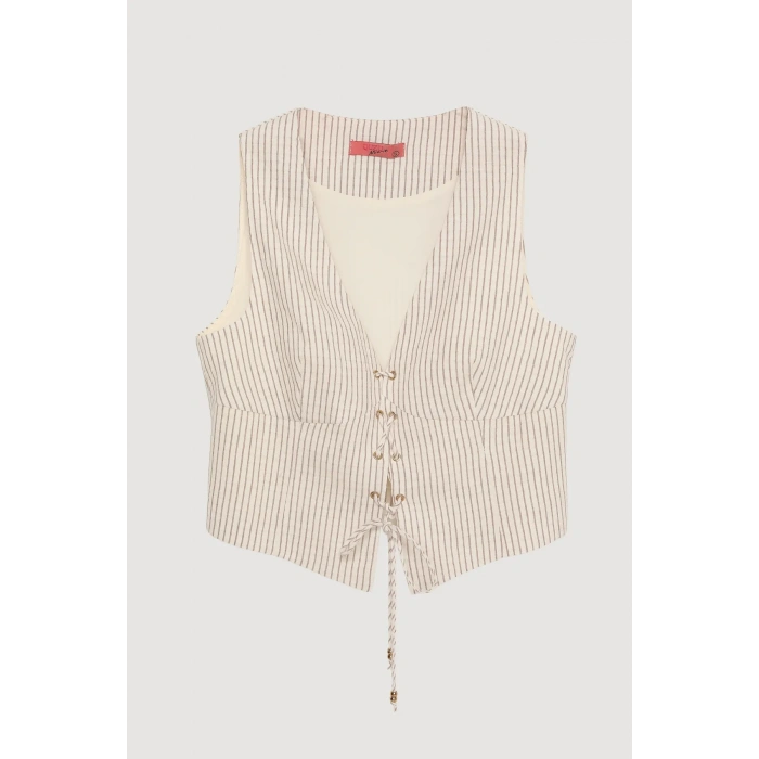 Quzu YYLK00402 Yelek Kahverengi