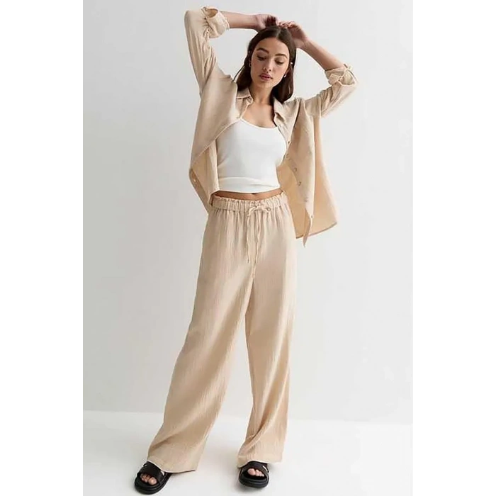 SeeH SH158 Müslin Gömlek Bej