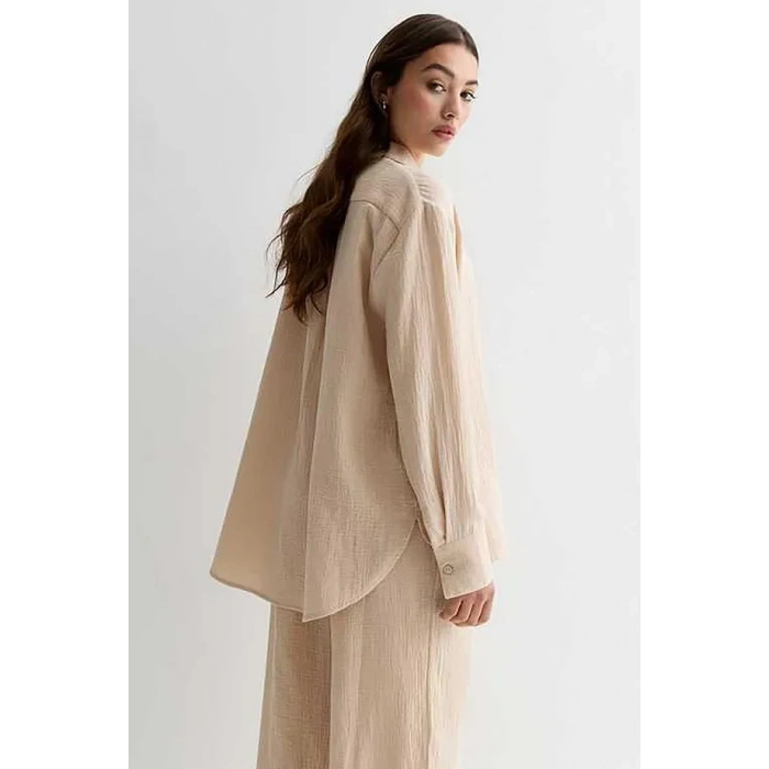 SeeH SH158 Müslin Gömlek Bej