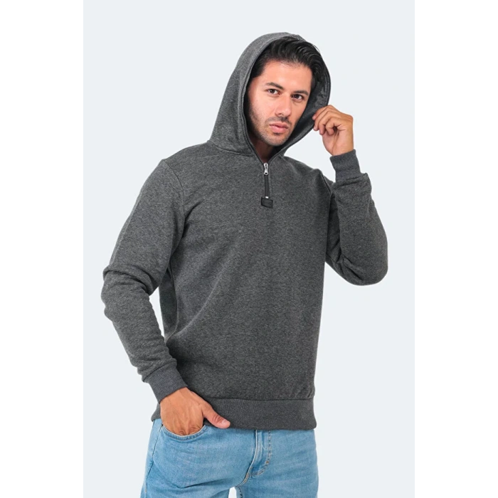 Slazenger Baha ST22WE097-250 Antrasit Kapşonlu Üst