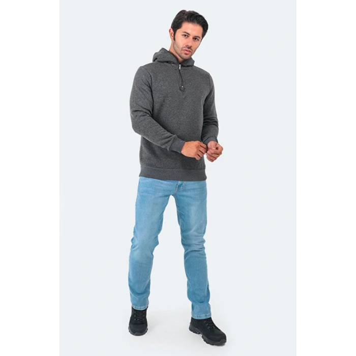 Slazenger Baha ST22WE097-250 Antrasit Kapşonlu Üst